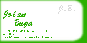 jolan buga business card